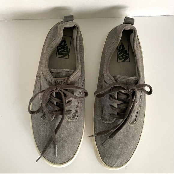 𝅺vans Off the Wall Skateboard Shoes Classic Styling Gray Fabric - Picture 1 of 6